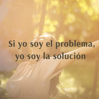 Si yo soy el problema, yo soy la solución